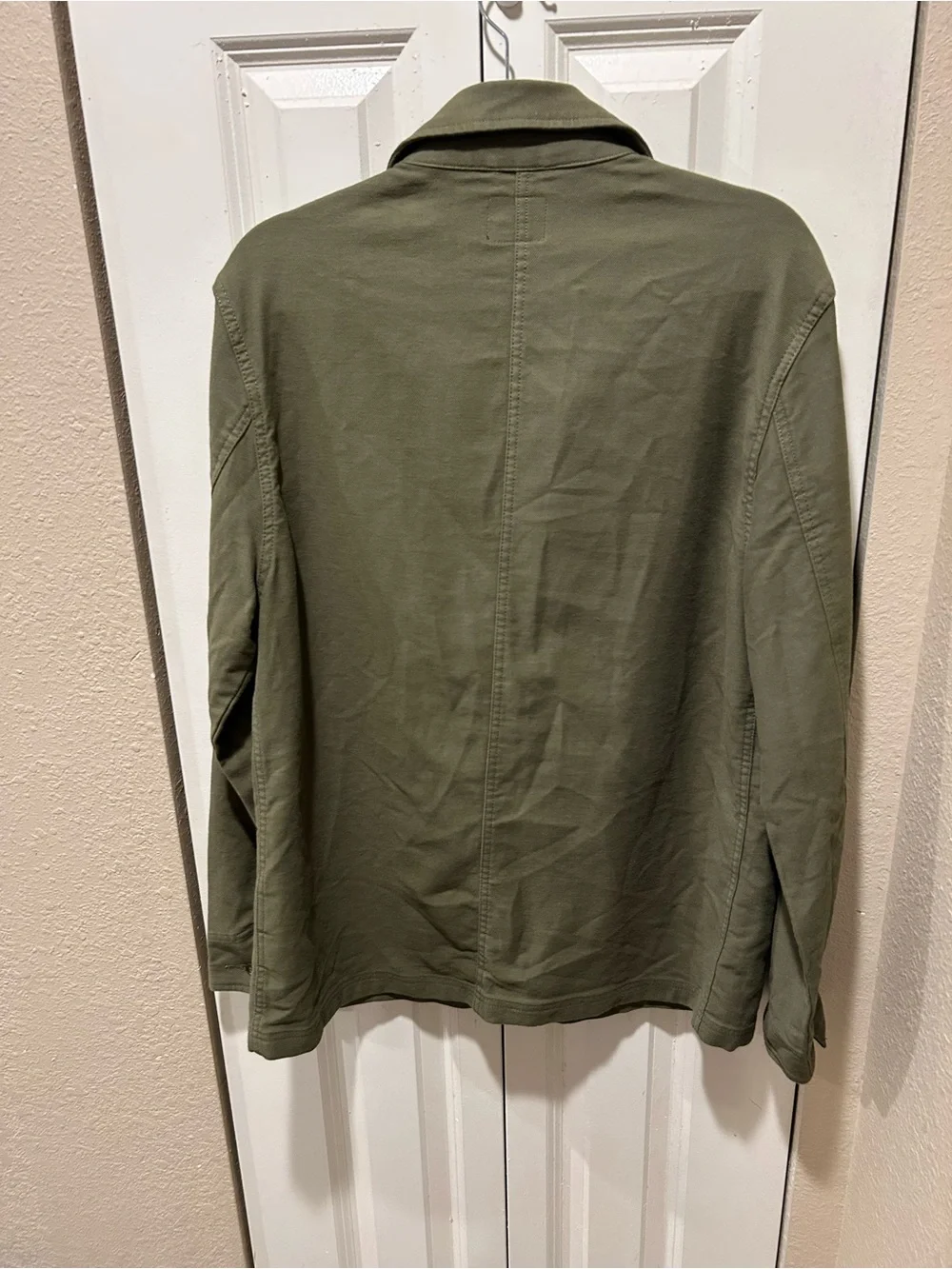 J. Crew Men’s Chore Twill Army Green Jacket , size Medium